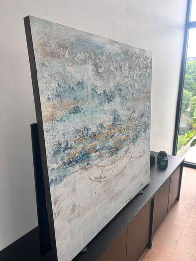 Abstract Canvas Textured Print 120cm x 120cm