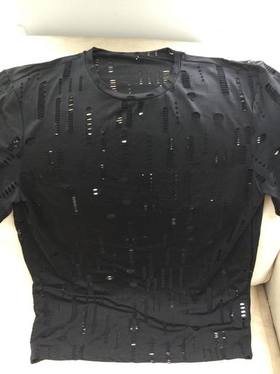 Men black tshirt size large l