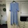 Blue floral midi dress size 18 Postage included Image 5