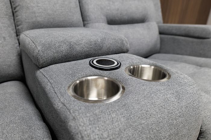 Titan Grey Fabric Recliner Sofa Set