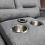 Titan Grey Fabric Recliner Sofa Set Image 8