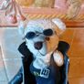 D S Nicholass Vintage Lady Motor Biker Teddy Bear  very rare. Image 2