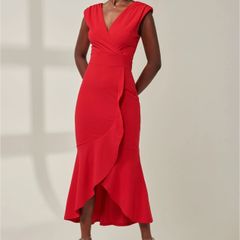 New Jolie Moi Red Occasion dress size UK 10