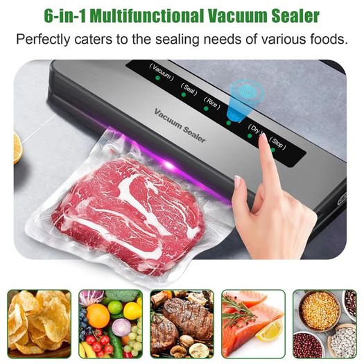 Brand New Food Vacuum Sealer 6-in-1 Automatic Dry & Moist -