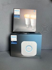 Philips Hue Bridge and 2 White Bulbs, New