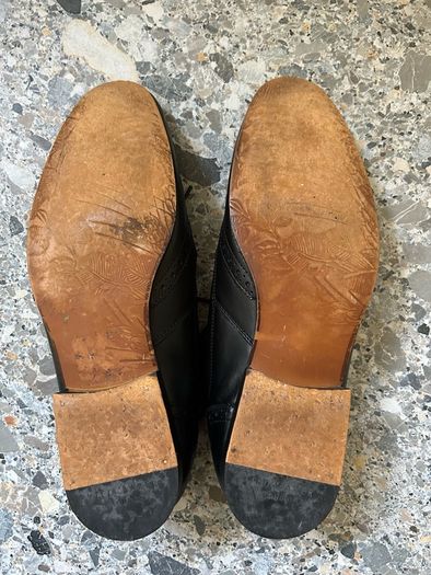 Ted Baker black leather brogues, size UK 10/ EUR 44