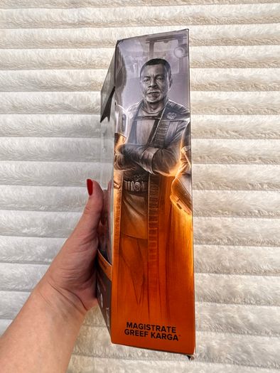 Hasbro Star Wars the Black Series Mandalorian Magistrate Greef Karga Damaged Box Please see photos