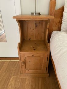 Rustic solid pine bedside locker