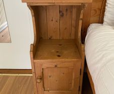Rustic solid pine bedside locker