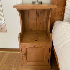 Rustic solid pine bedside locker