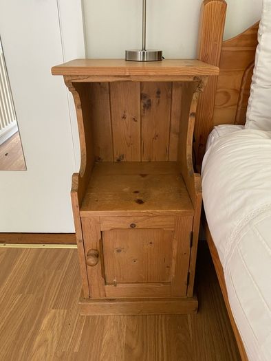 Rustic solid pine bedside locker