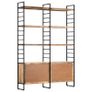4-Tier Bookcase 124x30x180 cm Rough Mango Wood Image 4