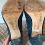 Dune Navy Glitter Peep-toe Heels Image 4
