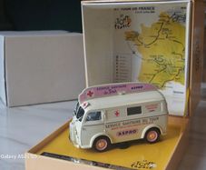 Norev 1:43 Scale Peugeot D3A Ambulance "Service Sanitaire du Tour de France / Aspro" Limited Edition Box Set.