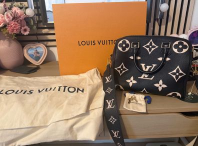 Louis Vuitton Speedy 25 Bandouliere Bicolour Monogram Empreinte (NFID) GH