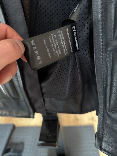 Leather motorbike jacket