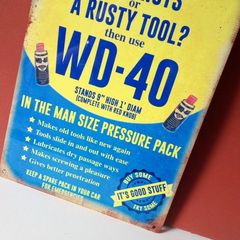 WD 40 Garage novelty funny tin metal sign