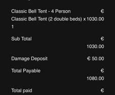 All together now. Glamping 4 person bell tent