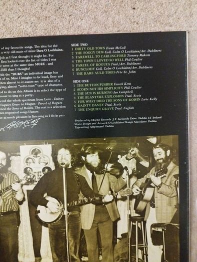 Luke Kelly with the Dubliners lp