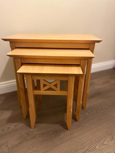 Nest of Tables Solid Oak