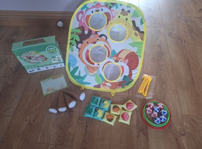 4-in-1 Bean Bag Ring Tossing Game Set