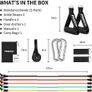 nti-Break Resistance Bands Set, Exercise Bands for Men Women with 5 Fitness Tubes, 2 Foam Handles, 2 Ankle Strap, Door Anchor for Strength Workouts, Yoga, Stretch, Physio Home Gym Equipment Image 4