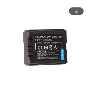 VW-VBG130 Replacement Battery for Panasonic Camcorders - 7.2V 1500mAh Li-ion