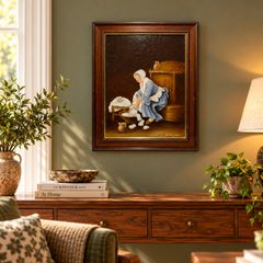 Quinton O'Hara - Original Oil Painting - Homage to Greuze The Laundress