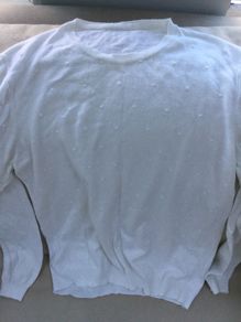 zara mens cream round neck jumper size meduim