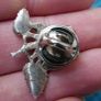 Vintage Rose Pin Badge Silver color MASJ '97 Image 5