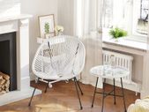 _Garden Furniture Set 3 Piece Garden Furniture Set Poly Rattan Lounge Set Glass Top Table 2 Chairs Indoor Outdoor