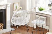 _Garden Furniture Set 3 Piece Garden Furniture Set Poly Rattan Lounge Set Glass Top Table 2 Chairs Indoor Outdoor