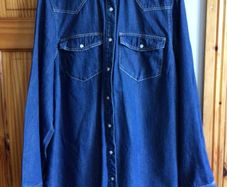 Evans Ladies Dark blue denim shirt size 22 includes Postage