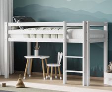 Mid-Sleeper Bed in white
