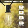 NEW SALE | 60FT Outdoor LED String Lights, ST38 Garden String Lights Mains Powered,Waterproof LED Outdoor Festoon Lights, 30 1 Bulbs 2700K Outside Patio String Lights for Decor Cafe Party Wedding Image 7