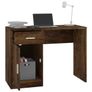 Desk with Drawer & Cabinet Smoked Oak Image 4
