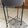 Grey Velvet Stool Image 3