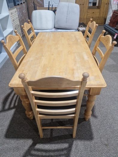 Beech table with chairs