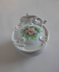 TRINKET POT - Porcelain  - Floral Design