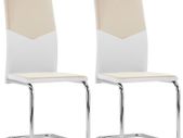 Cantilever Dining Chairs 2 pcs Cappuccino Faux Leather