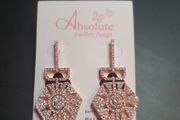 NEW RRP 45 euro Expensive look Gold color earrings with sparkling stones by Absolute Jewellery Design NEW