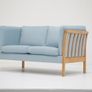 Vintage Danish Oak Framed Upholstered Sofa, Stouby, 1970s. Image 3