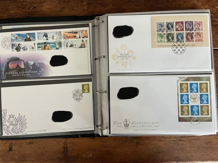 Collection of  87 UK First Day Cover stamps 2003 to 2006 in album