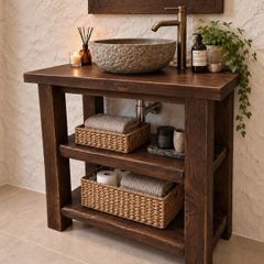 Handmade Rustic Bathroom Vanity Unit
