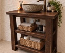 Handmade Rustic Bathroom Vanity Unit