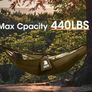 Camping Hammock with Mosquito Net - Ultralight Travel Hammock - 210T Parachute Nylon with 10FT Tree Straps for Camping Hiking Backpacking - Indoor Outdoor Garden (FREE POSTAGE) Image 2