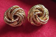 Vintage Knot Clip-On Earrings.