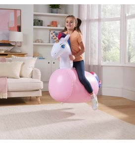 Inflatable unicorn hopper