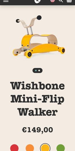 Wishbone mini flip walker