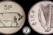 Ireland - 1974 - 5 Pence - Bull - UNC+ - KM.22 - [2398]